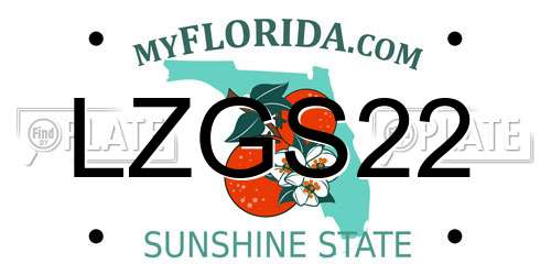 LZGS22 Florida License Plate