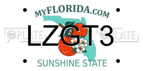 LZGT3 Florida License Plate