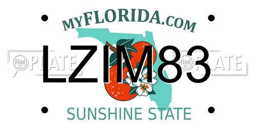 LZIM83 Florida License Plate