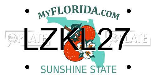 LZKL27 Florida License Plate
