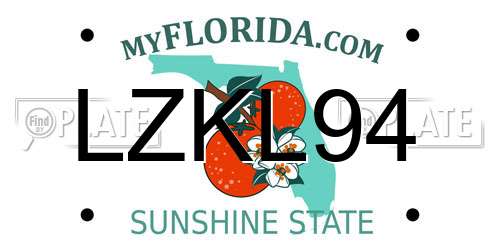 LZKL94 Florida License Plate