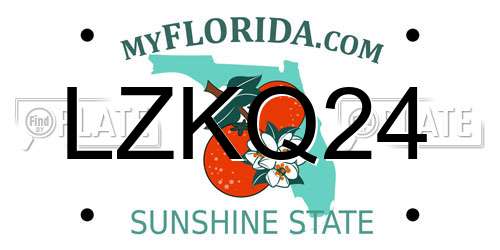 LZKQ24 Florida License Plate