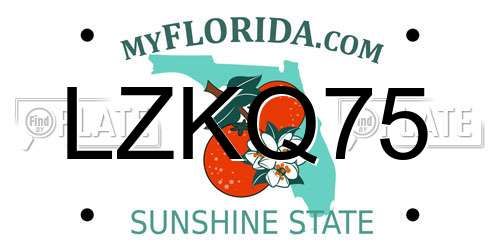 LZKQ75 Florida License Plate