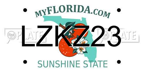 LZKZ23 Florida License Plate