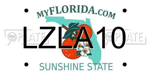 LZLA10 Florida License Plate