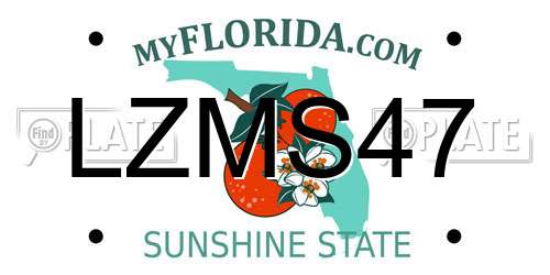 LZMS47 Florida License Plate