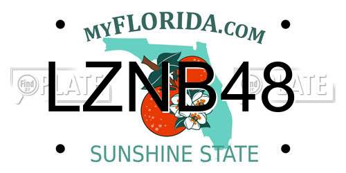 LZNB48 Florida License Plate