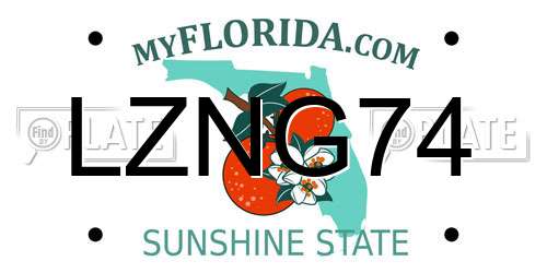 LZNG74 Florida License Plate