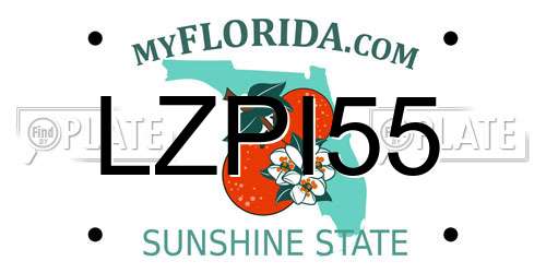 LZPI55 Florida License Plate