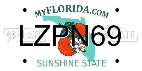 LZPN69 Florida License Plate