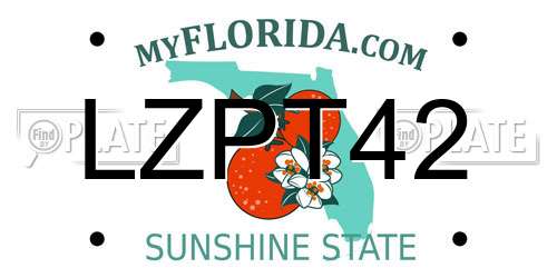 LZPT42 Florida License Plate