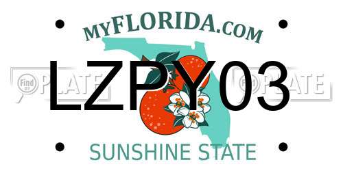 LZPY03 Florida License Plate