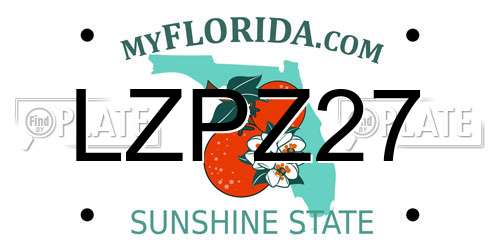 LZPZ27 Florida License Plate