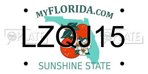 LZQJ15 Florida License Plate