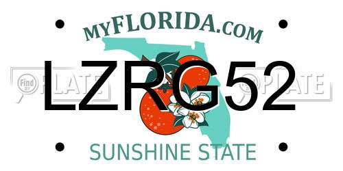 LZRG52 Florida License Plate