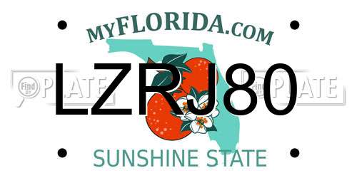 LZRJ80 Florida License Plate