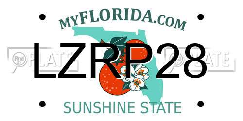 LZRP28 Florida License Plate