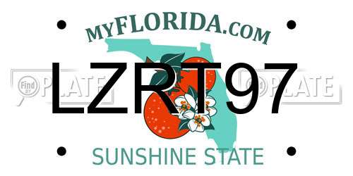 LZRT97 Florida License Plate