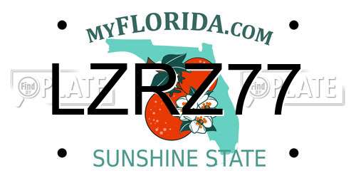 LZRZ77 Florida License Plate