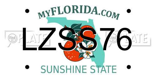 LZSS76 Florida License Plate