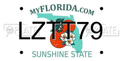 LZTT79 Florida License Plate