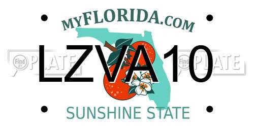 LZVA10 Florida License Plate