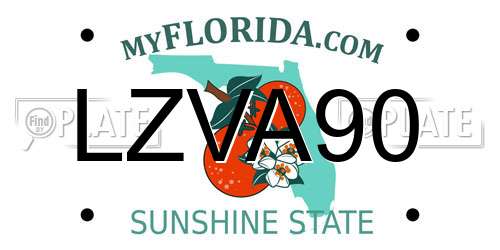 LZVA90 Florida License Plate