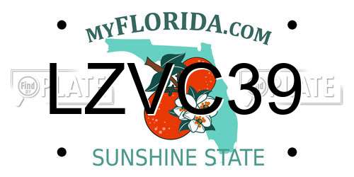 LZVC39 Florida License Plate