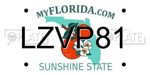 LZVP81 Florida License Plate