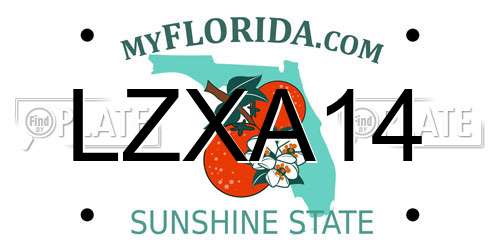 LZXA14 Florida License Plate