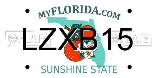 LZXB15 Florida License Plate