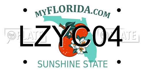 LZYC04 Florida License Plate