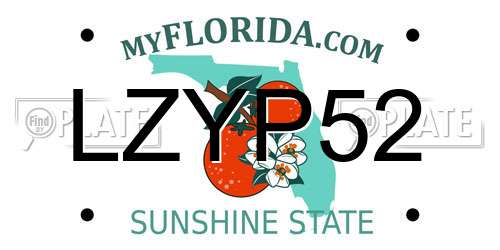 LZYP52 Florida License Plate
