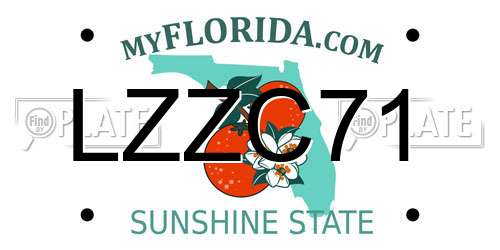 LZZC71 Florida License Plate