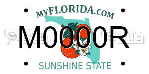 M0000R Florida License Plate