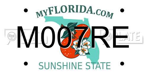 M007RE Florida License Plate