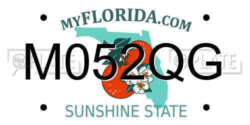 M052QG Florida License Plate