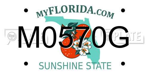 M0570G Florida License Plate