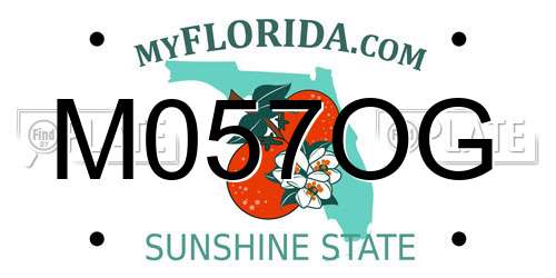 M057OG Florida License Plate