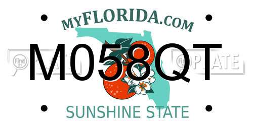 M058QT Florida License Plate