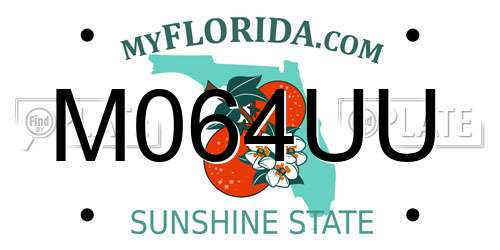 M064UU Florida License Plate