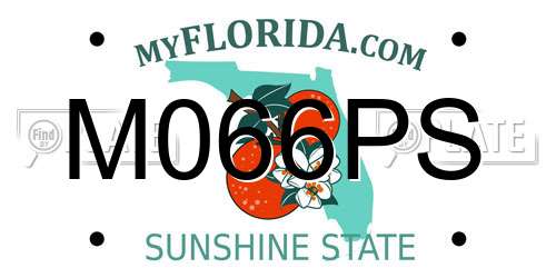 M066PS Florida License Plate