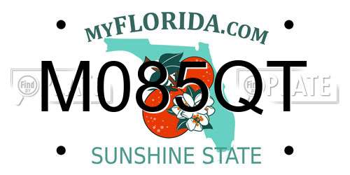 M085QT Florida License Plate