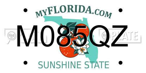 M085QZ Florida License Plate