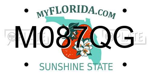 M087QG Florida License Plate