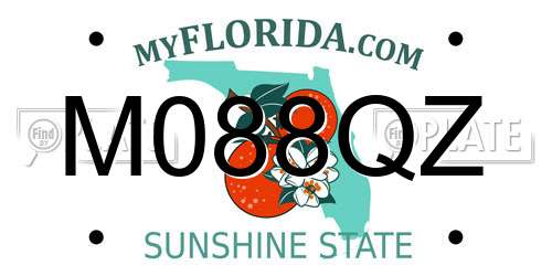 M088QZ Florida License Plate