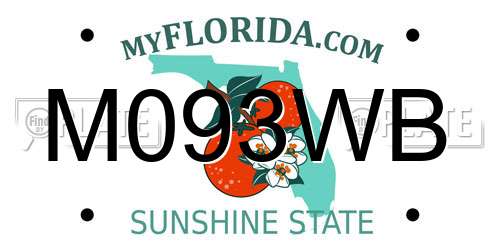 M093WB Florida License Plate