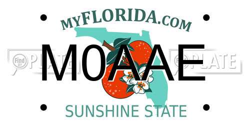 M0AAE Florida License Plate