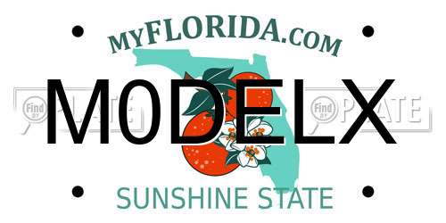 M0DELX Florida License Plate