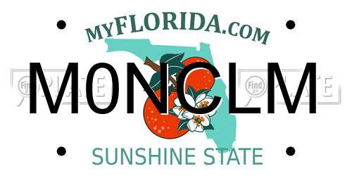 M0NCLM Florida License Plate
